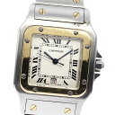 ☆ジャンク 【CARTIER】カルティエ サントスガルベLM デイト W20011C4 クォーツ メ ...