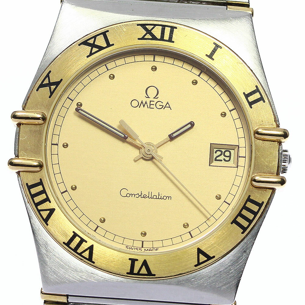 【OMEGA】オメガ コンステレーション ハーフバー デイト クォーツ メンズ_731796【中古】