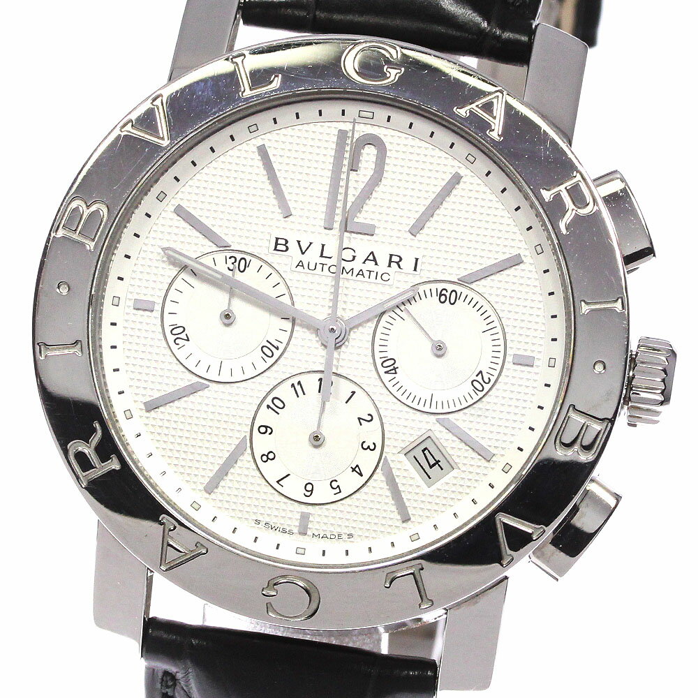 【BVLGARI】ブルガリ ブルガリブルガリ クロノグラフ BB42SLCH 自動巻き メンズ_734220【ev20】【中古】