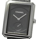 【CHANEL】シャネル ボーイフレンド ツイード スモールセコンド H5201 手巻き メンズ_738209【中古】【ev20】