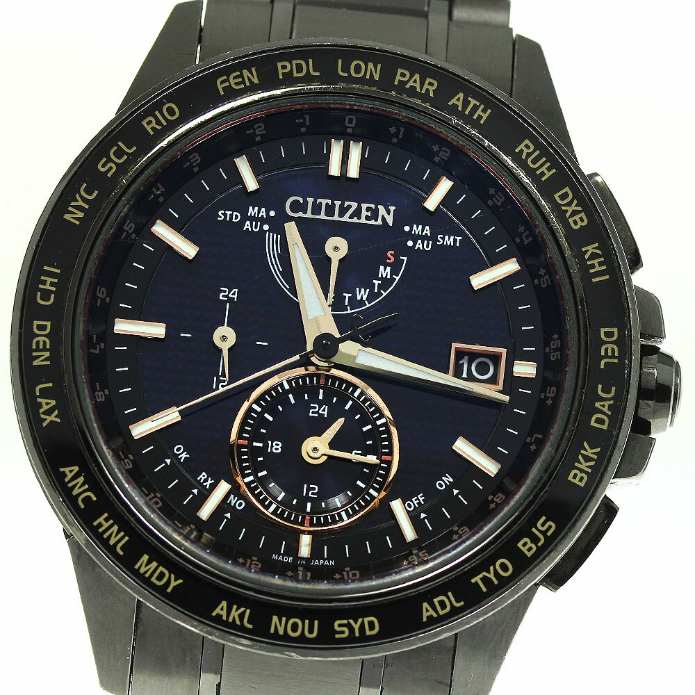★箱・保証書付き【CITIZEN】シチズン アテッサ エコドライブ AT9045-58E/H820-T020691 ソーラー電波 メンズ_736091【中古】