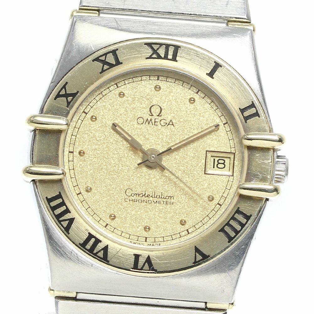 【OMEGA】オメガ コンステレーション YGベゼル ハーフバー クォーツ レディース_739943【中古】