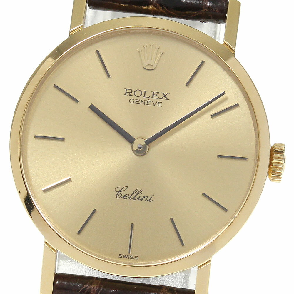 ☆良品 ★保証書付き【ROLEX】ロレックス チェリーニ K18YG cal.1601 4109 手巻き レディース_737109【中古】