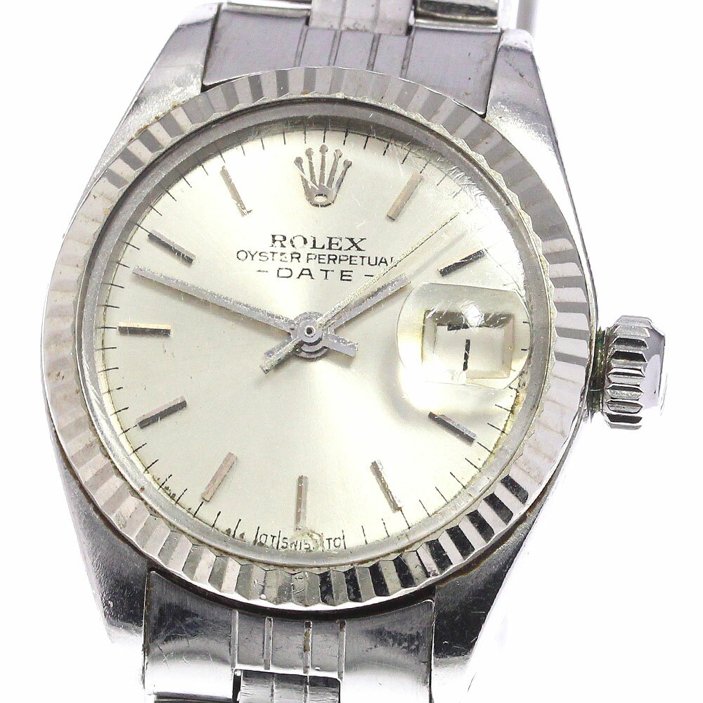 ☆訳あり 【ROLEX】ロレックス オイスター パーペチュアル デイト Cal.2030 6917 自動巻き レディース_730406【中古】