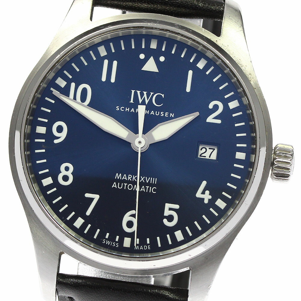 ★箱 保証書付き【IWC SCHAFFHAUSEN】IWC パイロットウォッチ マークXVIII デイト IW327010 自動巻き メンズ_740531【中古】