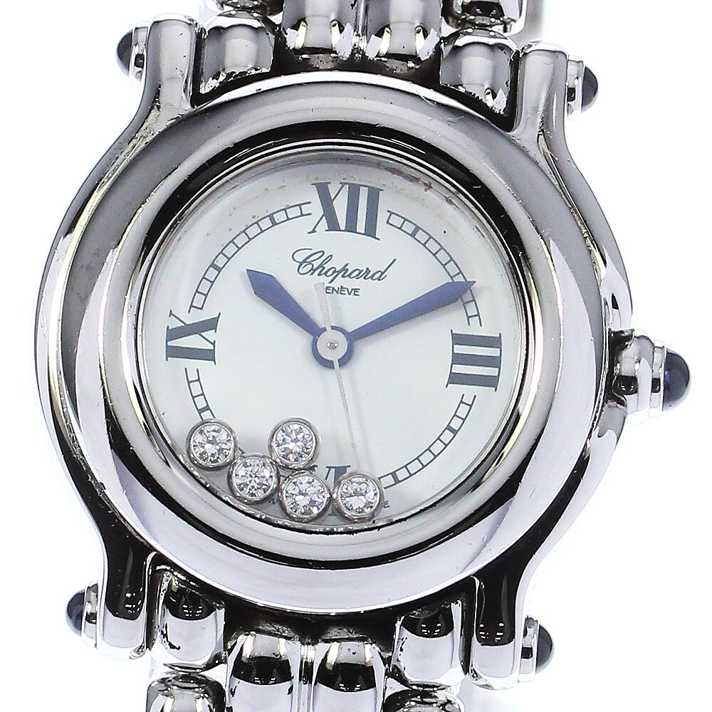 【Chopard】ショパール ハッピースポーツ 5Pダイヤ 27/8250-23 クォーツ レディース_732013【中古】