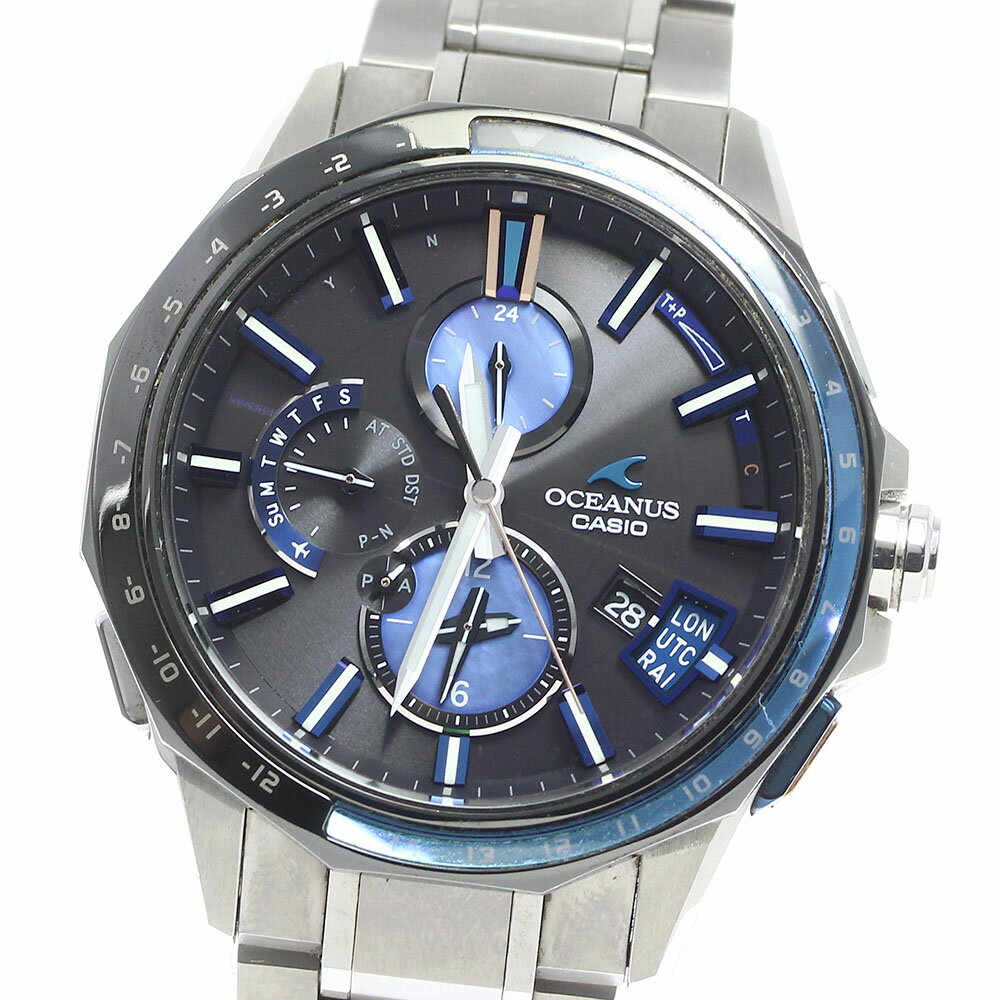 【CASIO】カシオ オシアナス 世界1500本限定 OCW-G2000C-1AJF ソーラー電波 メンズ_741347【ev20】【中古】