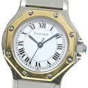 訳あり カルティエ CARTIER サントスオクタゴンSM ゴドロンブレス クォーツ レディース _731628【中古】