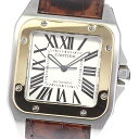 カルティエ CARTIER W20072X7 サントス100 LM K18YGベゼル 自動巻き メン ...