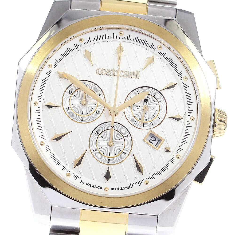 TISSOT - ロベルトカヴァリ Roberto Cavalli RV1G02M0081 クロノグラフ デイト クォーツ メンズ 保証書付き_748929【ev10】【中古】