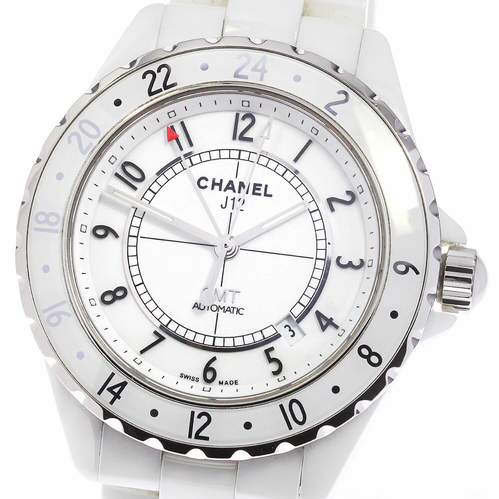 シャネル CHANEL H2126 J12 GMT 白セラミ