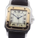 カルティエ CARTIER W20011C4 サントスガルベ LM YGベゼル デイト クォーツ メ ...