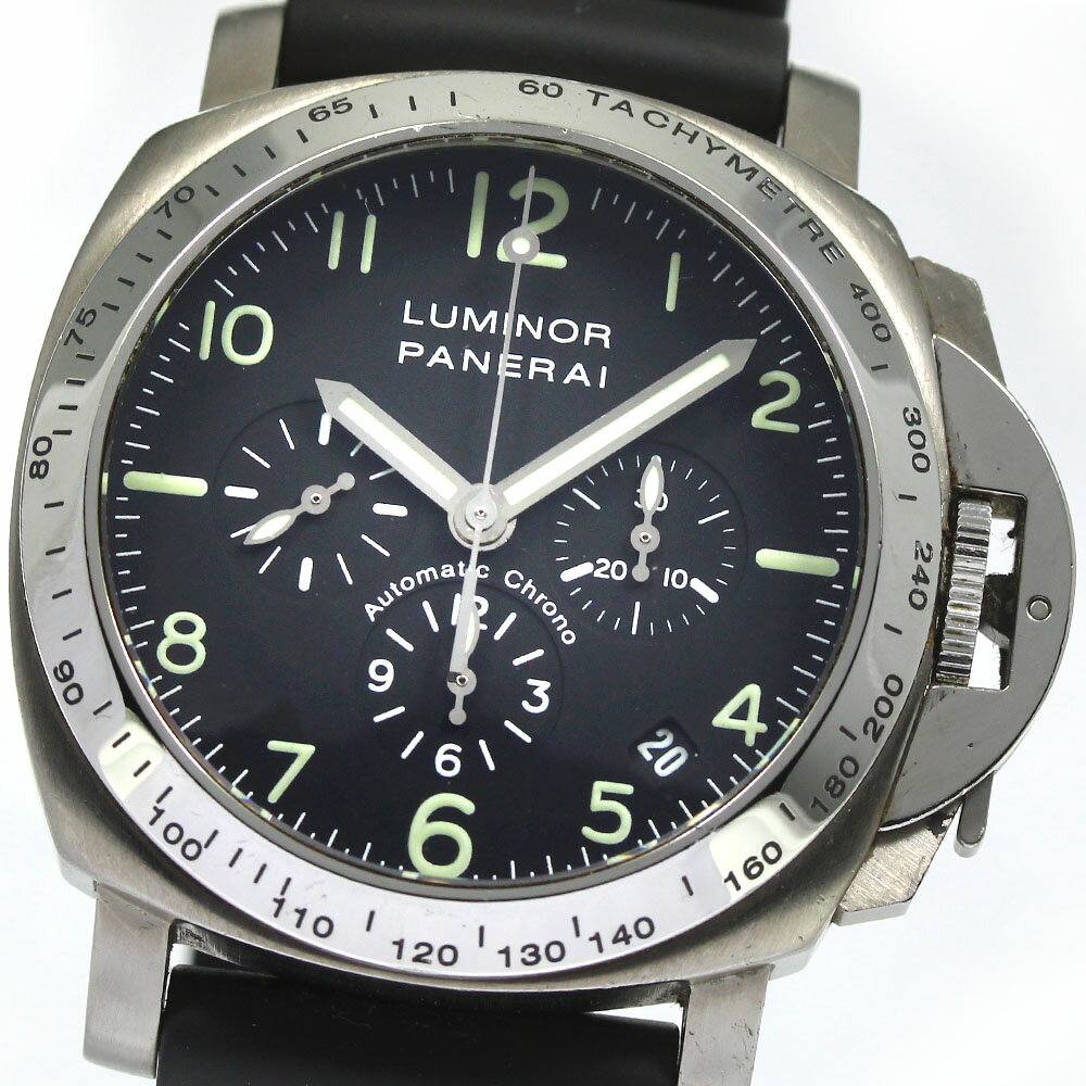 パネライ PANERAI PAM00074 ルミノール クロノグラフ デイト 自動巻き メンズ 箱付 ...