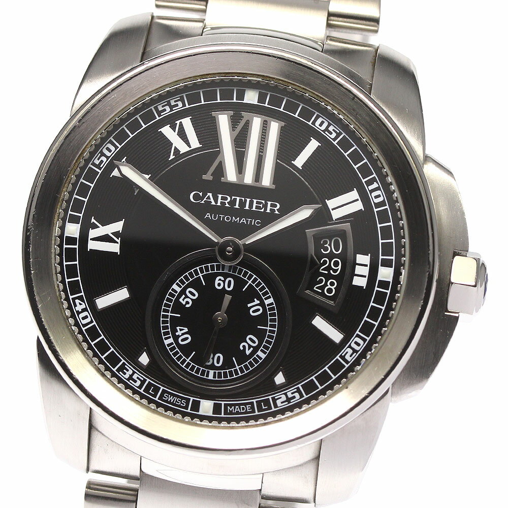 カルティエ CARTIER W7100016 カリブル ドゥ カルティエ デイト 自動巻き メンズ _753019【中古】