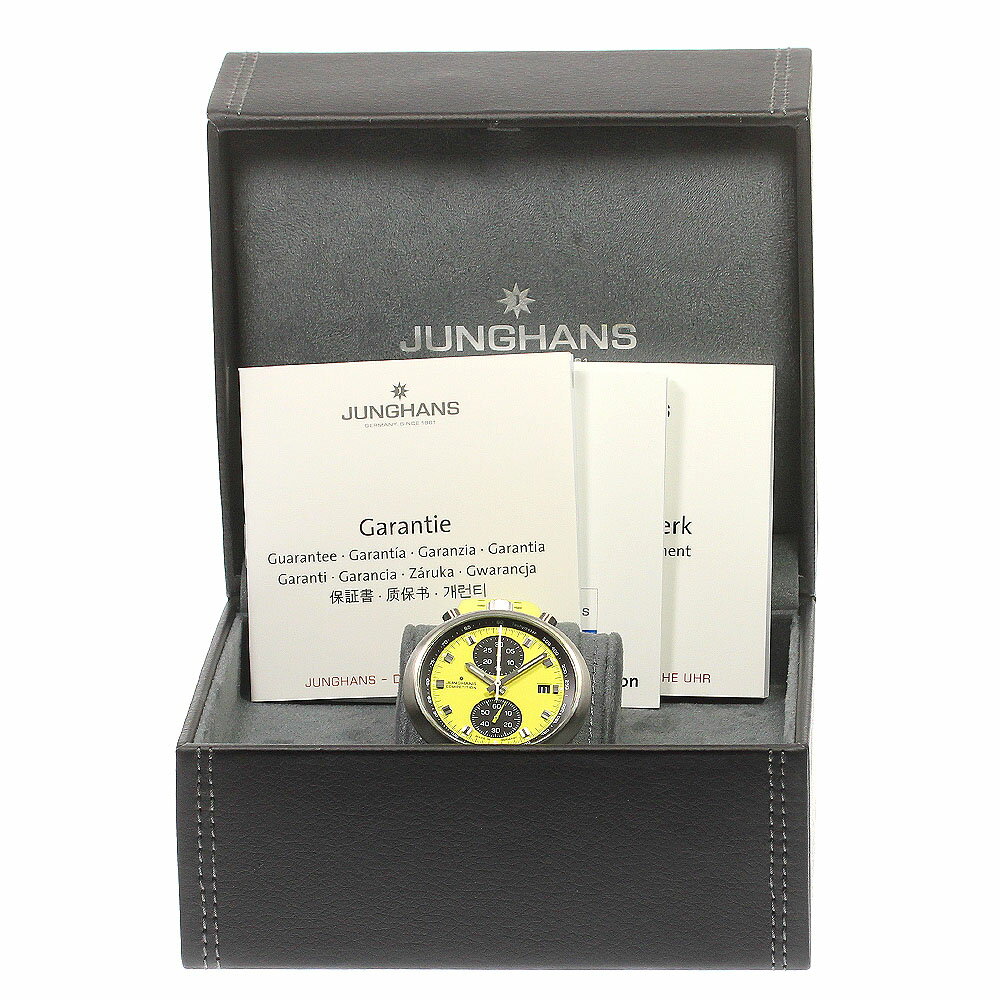 ユンハンス JUNGHANS 27/4305.00 1972 コンペティション FIS エディション レモン 自動巻き メンズ 美品 箱・保証書付き_755235【中古】