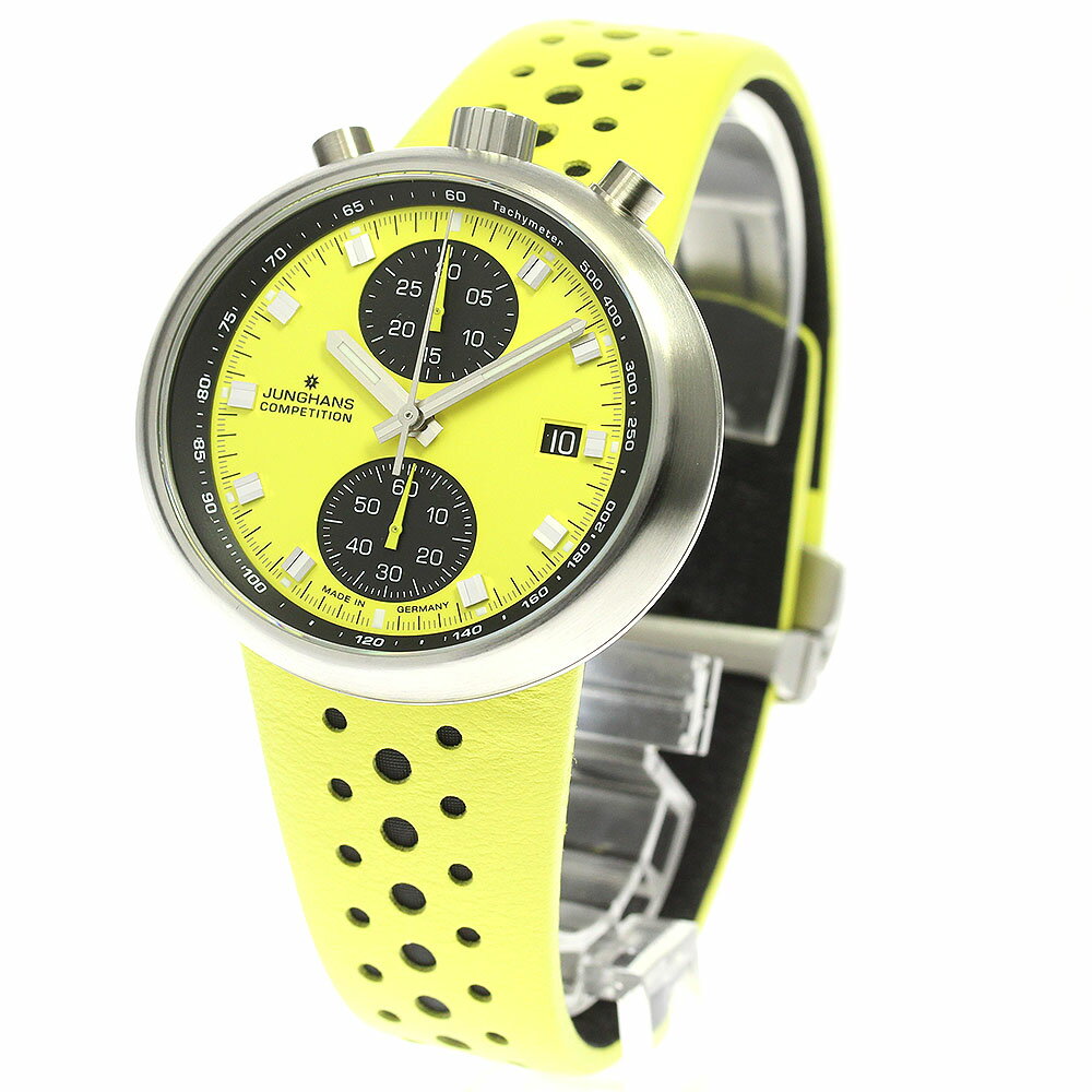 ユンハンス JUNGHANS 27/4305.00 1972 コンペティション FIS エディション レモン 自動巻き メンズ 美品 箱・保証書付き_755235【中古】