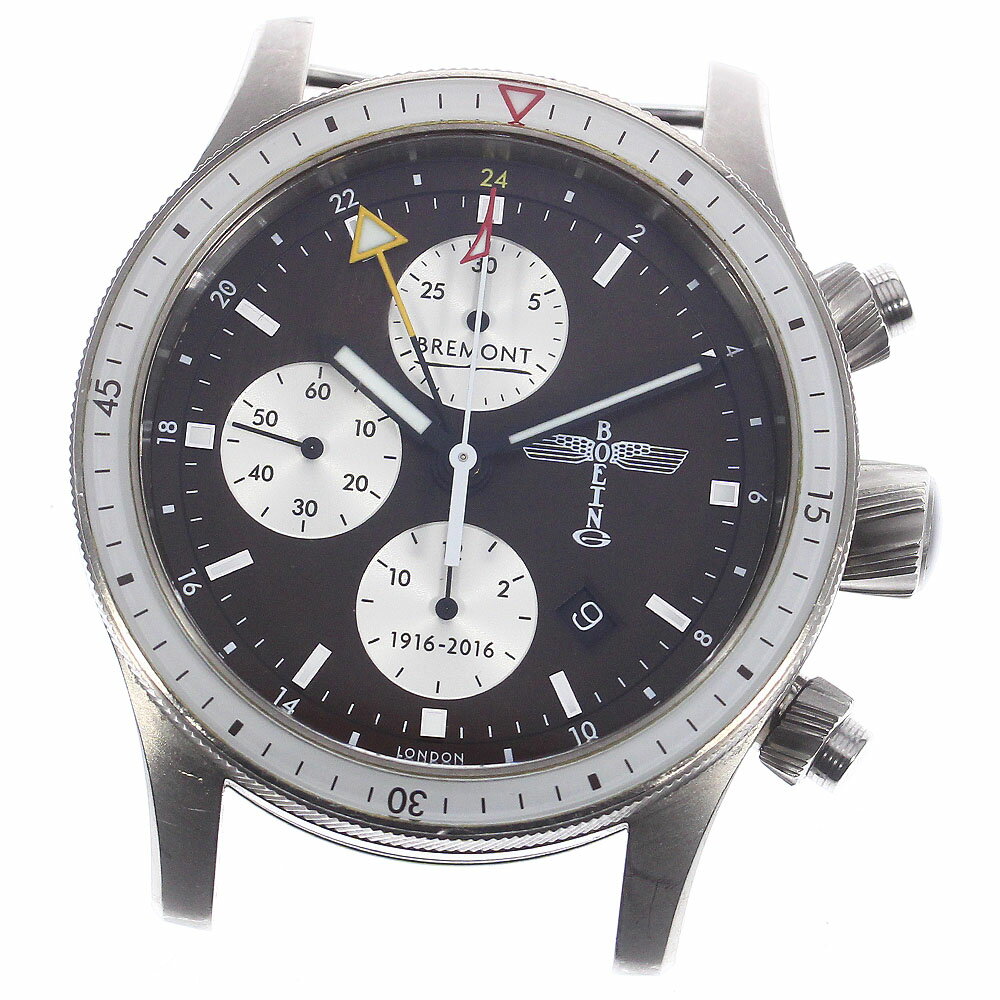 ベルトジャンク ブレモン BREMONT BB100 ボーイング100 クロノグラフ 自動巻き メンズ 箱・保証書付き_751138【中古】