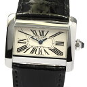 カルティエ CARTIER W6300255 ミニタンクディバン クォーツ レディース 美品 箱付き ...