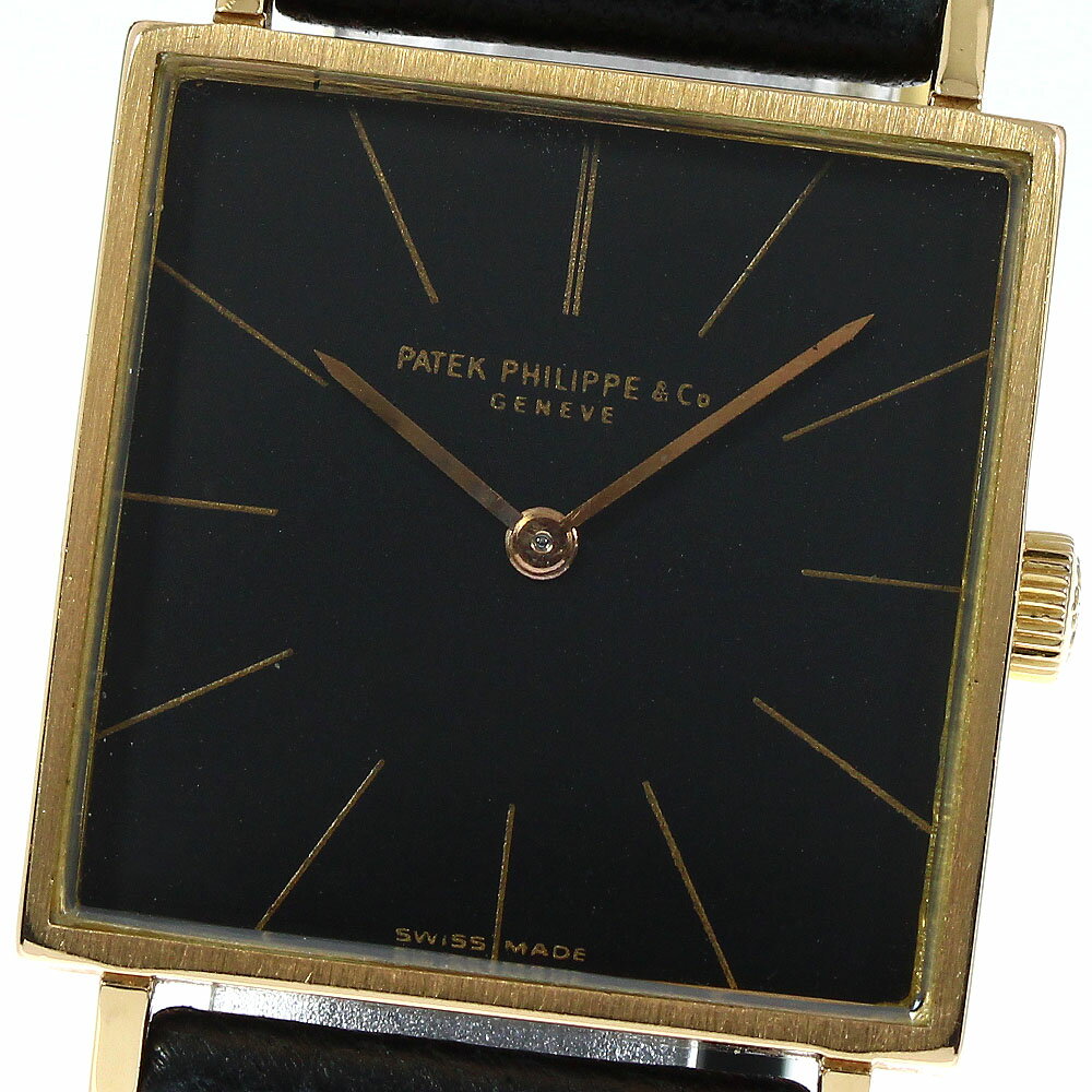 訳あり パテックフィリップ PATEK PHILIPPE Ref.3503 スクエア K18PG C ...