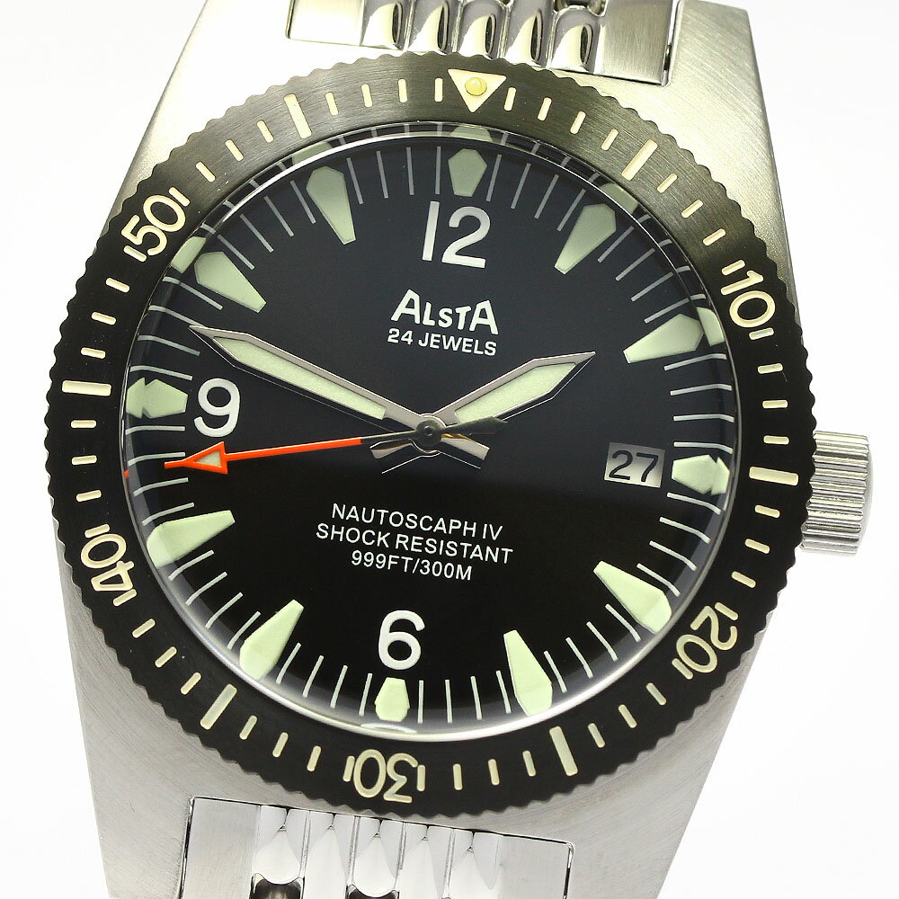 アルスタ ALSTA ANSA1970-4TH ノートスカフ デイト 自動巻き メンズ 未使用品 箱付き_759044【中古】