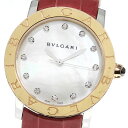 ブルガリ BVLGARI BBLP33SG ブルガリブルガリ 12Pダイヤ PGベゼル 自動巻き ボーイズ 内箱・保証書付き_761236【ev10】【中古】