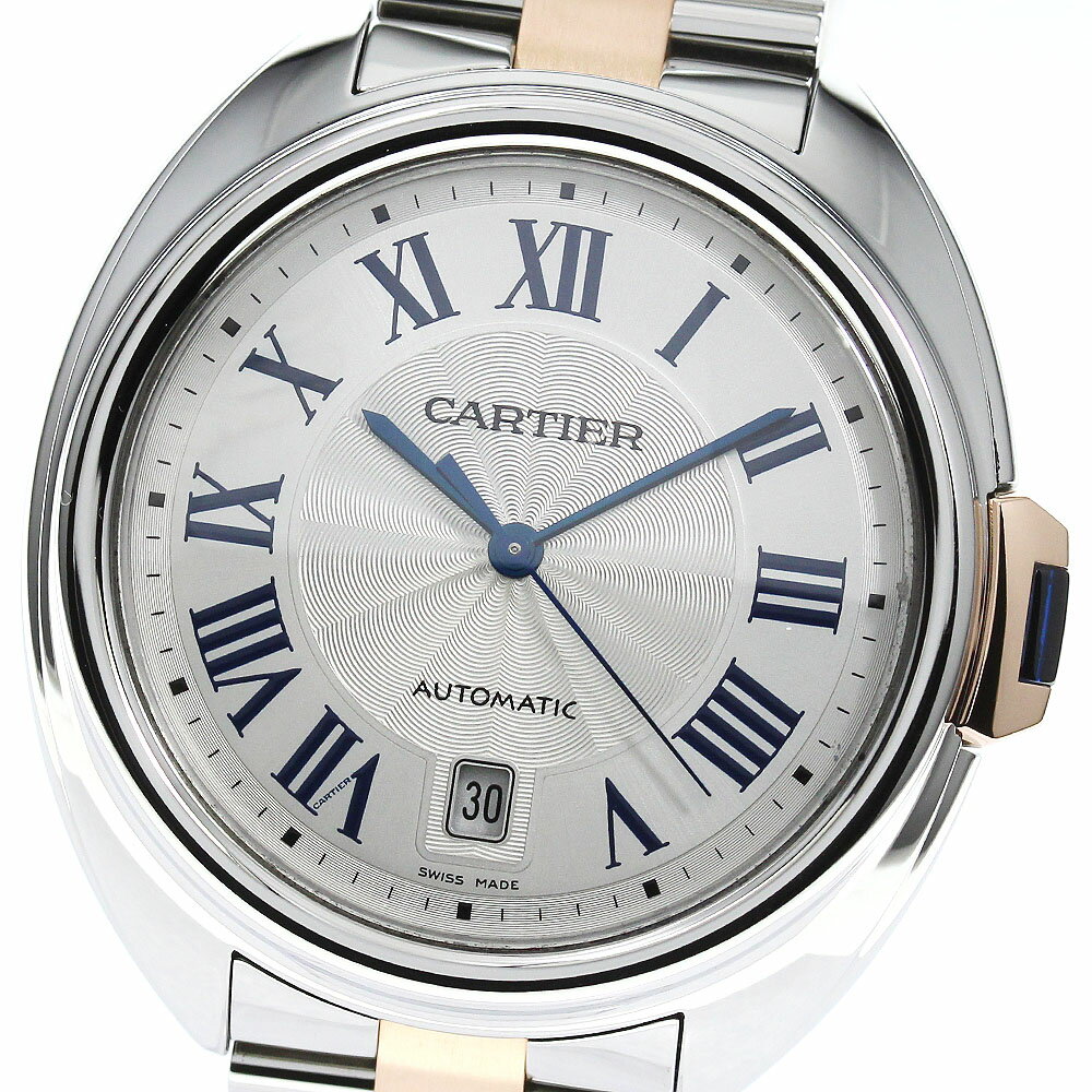 カルティエ CARTIER W2CL0002 クレ ドゥ カルティエ 40mm K18PGコンビ 自動巻き メンズ 美品 箱・保証書付き_758420【中古】