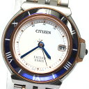 シチズン CITIZEN ES1035-52A/H020-T020224 エクシード ユーロス エコドライブ ソーラー電波 レディース _762565【ev10】【中古】