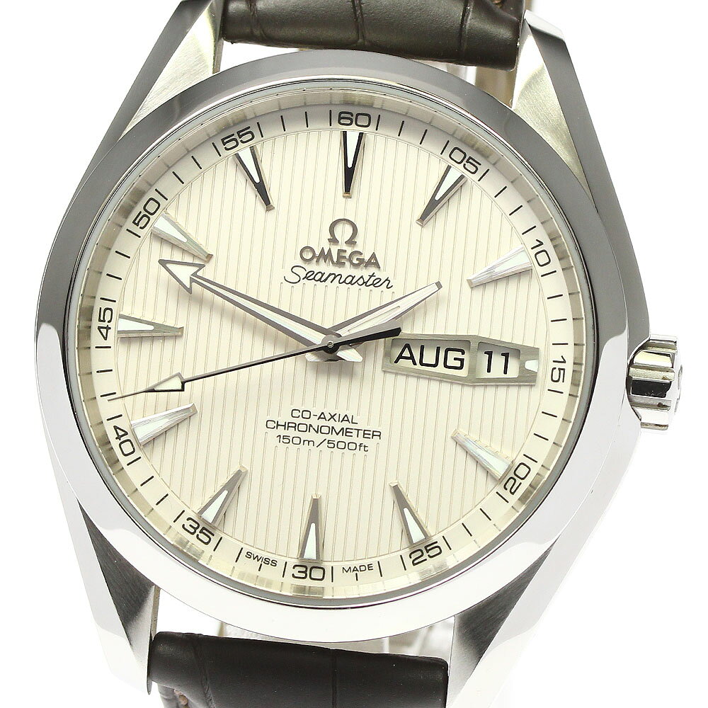 オメガ OMEGA 231.13.43.22.02.001 シーマスター アクアテラ アニュアルカレンダー 自動巻き メンズ 良品 箱・保証書付き_762180【中古】