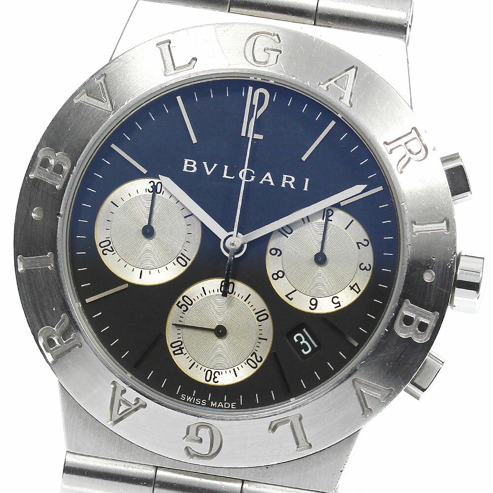 ブルガリ BVLGARI CH35S ディアゴノ スポーツ クロノグラフ クォーツ メンズ _765109【中古】