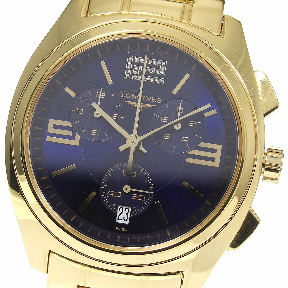 ロンジン LONGINES L3.633.2 ルンゴマーレ クロノグラフ クォーツ メンズ _765790【中古】