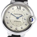 カルティエ CARTIER W4BB0009 バロンブルー 11Pダイヤモンド 自動巻き レディース _762195【中古】