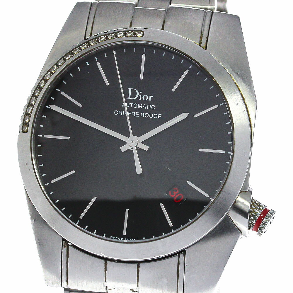 ディオール Dior CD084512 シフルルージュ ベゼルダイヤ 自動巻き メンズ _764570【ev10】【中古】