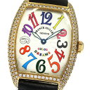 フランクミュラー FRANCK MULLER 7502QZD トノー カーべックス カラードリーム K18YG ダイヤベゼル クォーツ レディース _769864【中古】