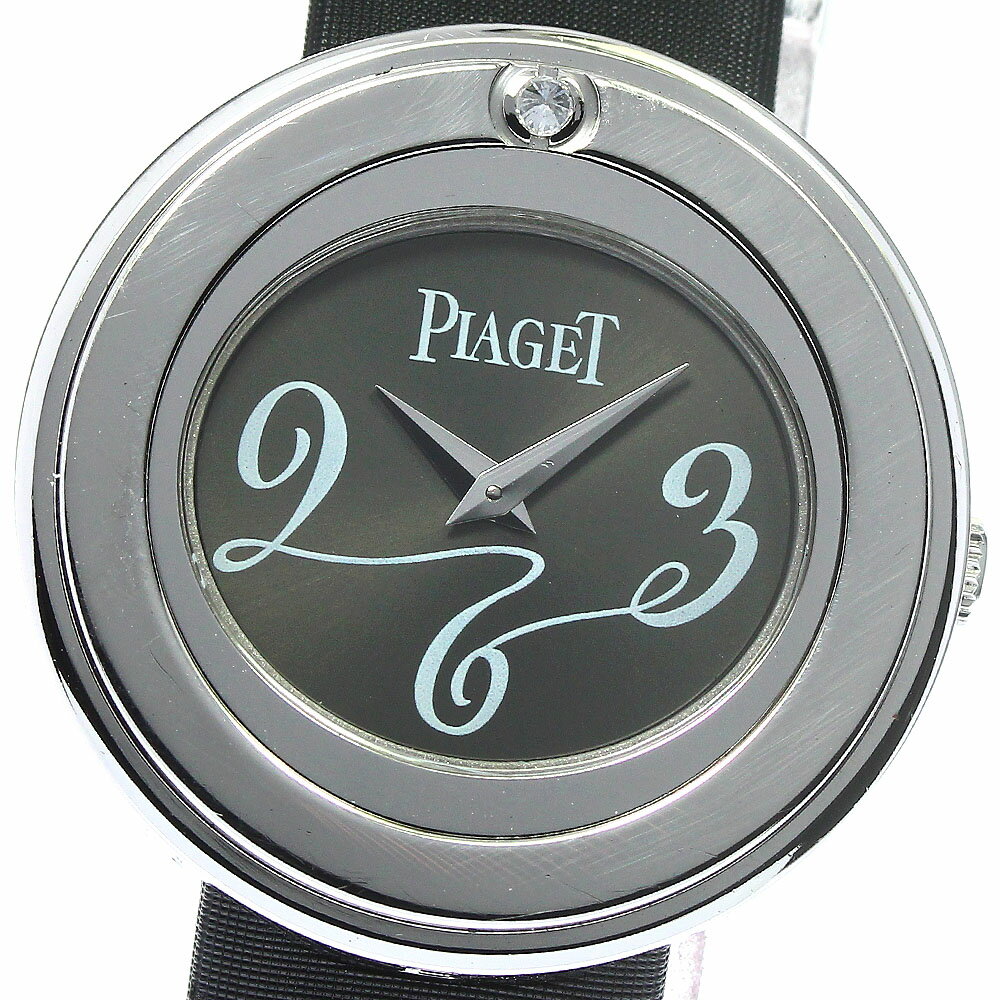 ピアジェ PIAGET P10275 ポセション K18WG 1Pダイヤ クォーツ レディース 保証書付き_765193