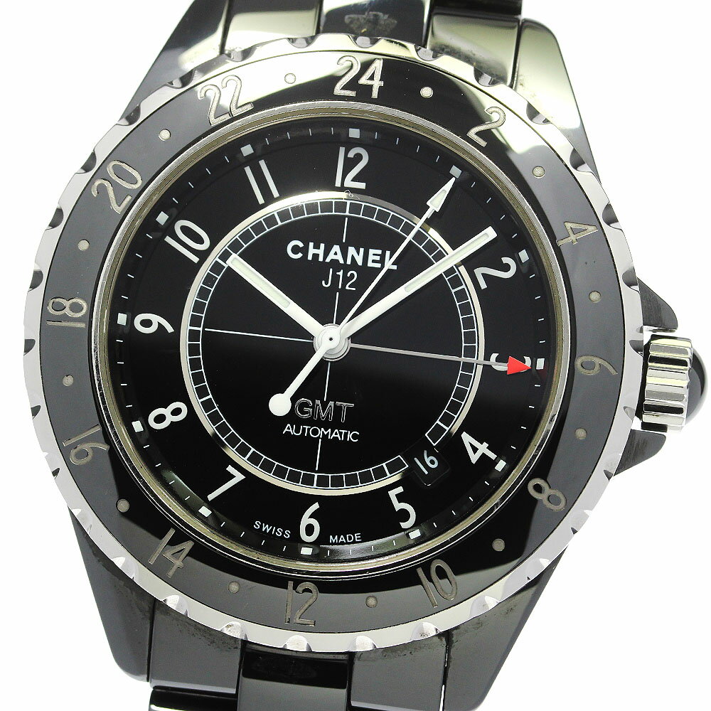 シャネル CHANEL H2012 J12 GMT ブラックセラミック 自動巻き メンズ _7671 ...