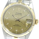 チュードル TUDOR 72033 プリンス デイト YGコンビ 10Pダイヤ cal.2824-2 自動巻き ボーイズ 良品 _753518【中古】
