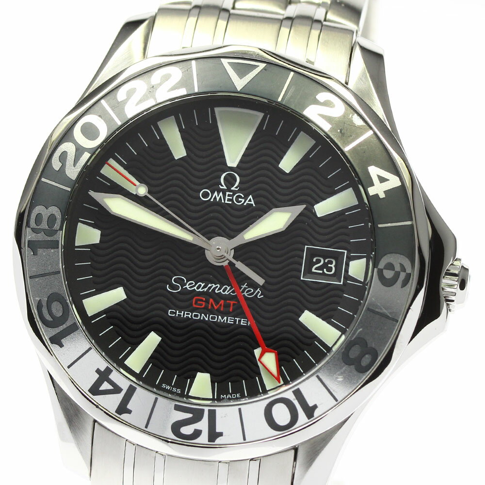 オメガ OMEGA 2534.50 シーマスター300 50周年記念モデル GMT 自動巻き メンズ _773838【中古】