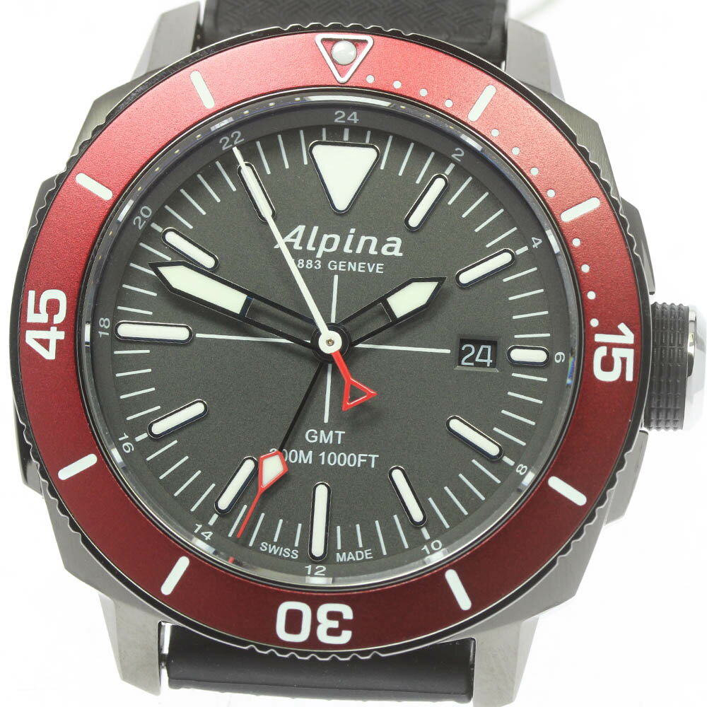 楽天CLOSERアルピナ Alpina AL-247LGBRG4TV6 スタータイマー GMT デイト クォーツ メンズ 未使用品 箱・保証書付き_684216【ev10】【中古】