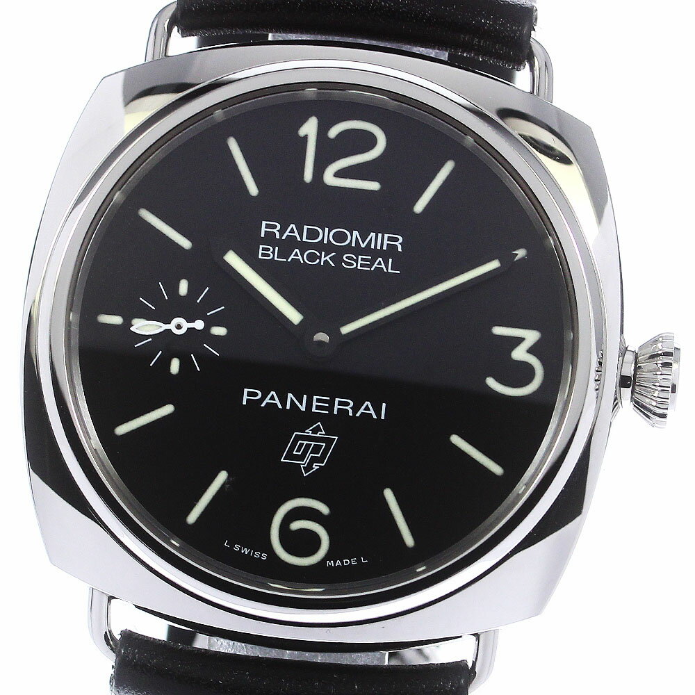 パネライ PANERAI PAM00380 ラジオミール ブラックシール ロゴ スモールセコンド 手巻き メンズ 良品 箱・保証書付き_769760【中古】