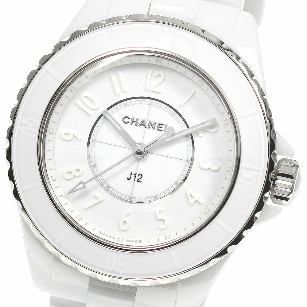 シャネル CHANEL H6345 J12 ファントム クォーツ レディース 美品 保証書付き_772808【中古】