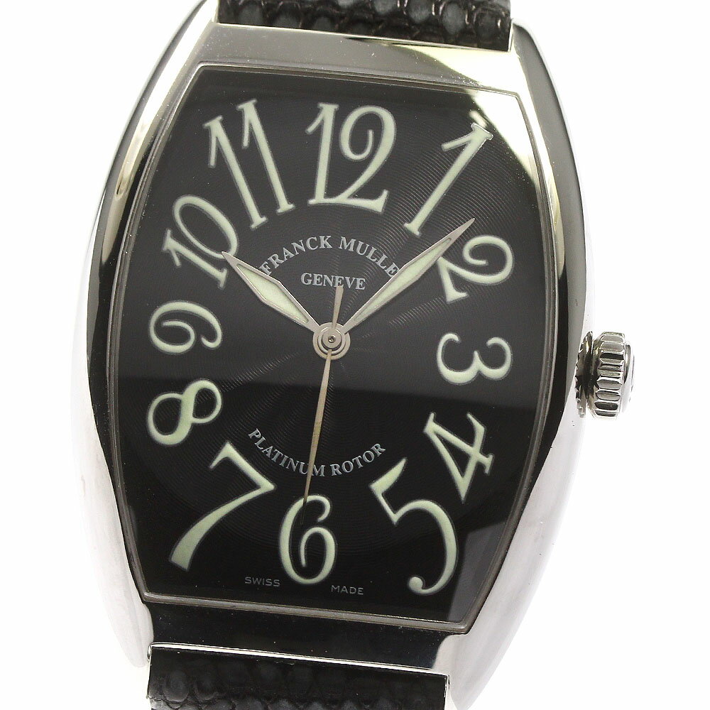 フランクミュラー FRANCK MULLER 6850SC トノーカーベックス プラチナムローター 自動巻き メンズ 良品 _777306【中古】