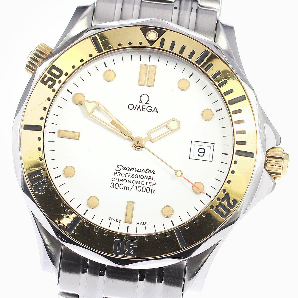 オメガ OMEGA 2432.20 シーマスター300 YGベゼル 自動巻き メンズ 良品 _777170【中古】