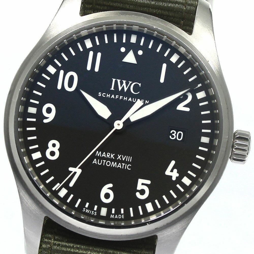 IWC SCHAFFHAUSEN IW327009 パイロットウォッチ マークXVIII デイト 自動巻き メンズ 箱 保証書付き_778678【中古】