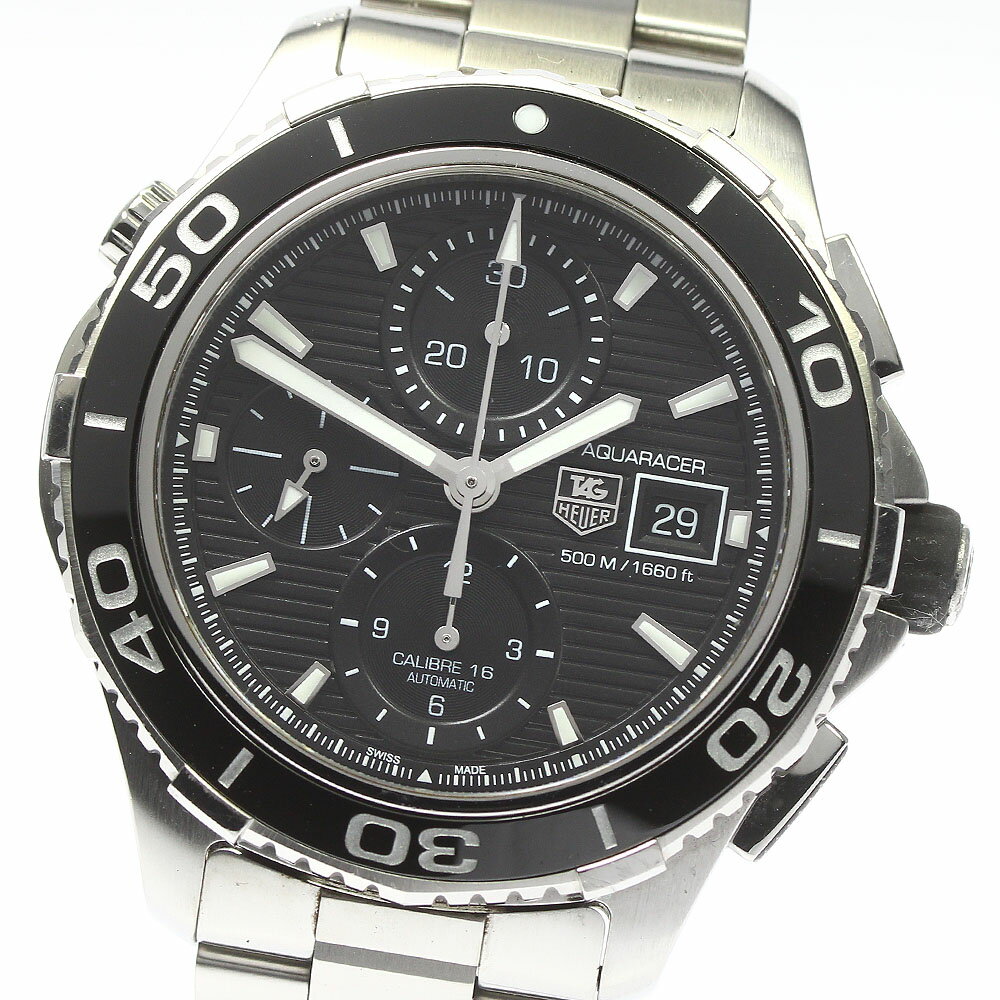 タグホイヤー TAG HEUER CAK2110 アクアレーサー クロノグラフ デイト 自動巻き メンズ 良品 _774107【中古】