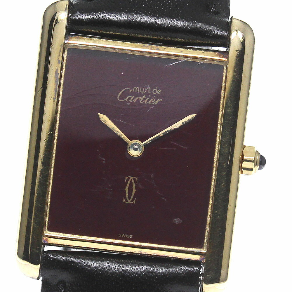 訳あり カルティエ CARTIER マストタンク ヴェルメイユ クォーツ レディース _661041【ev20】【中古】