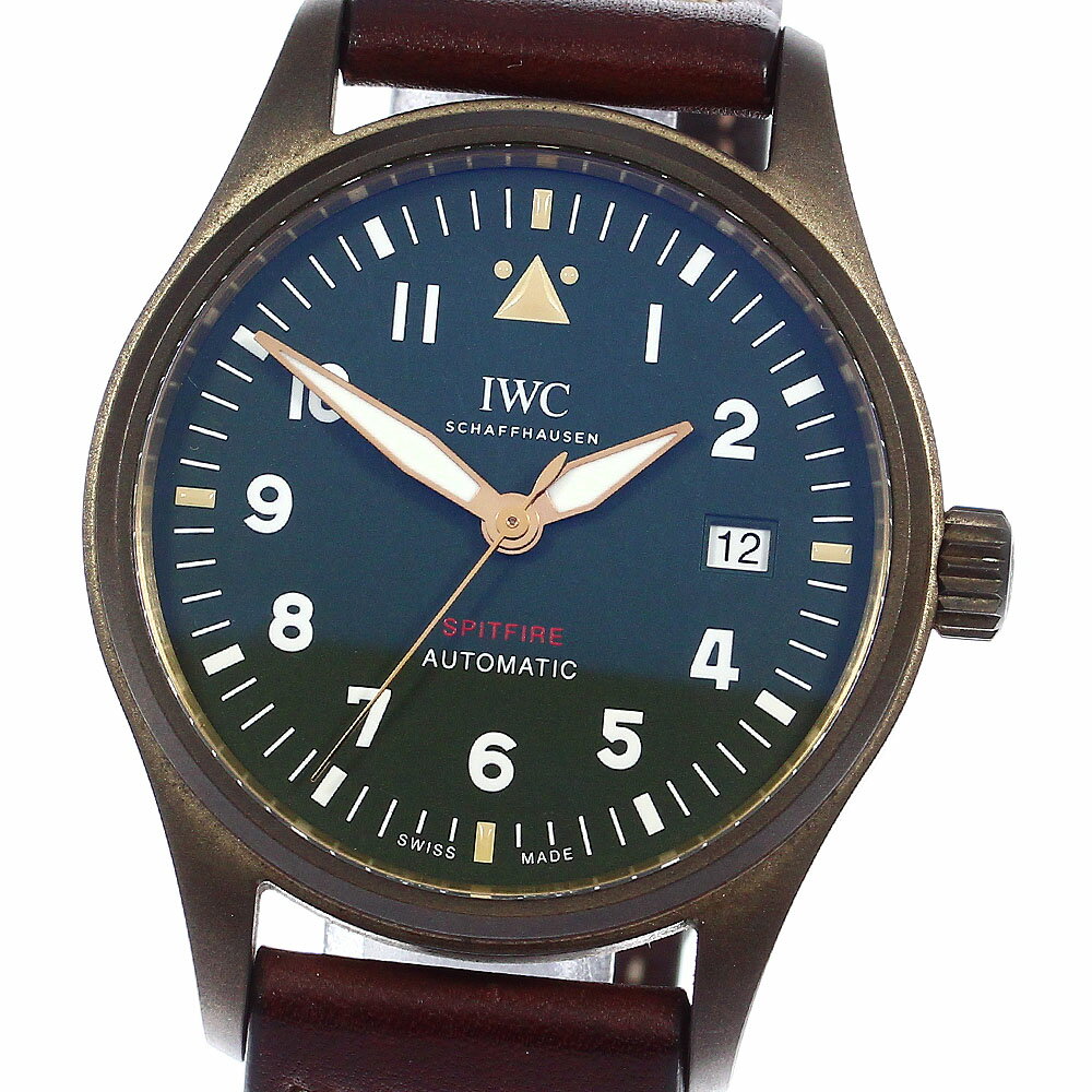 IWC SCHAFFHAUSEN IW326802 スピットファイア デイト 自動巻き メンズ 良品 箱・保証書付き_781560【中古】