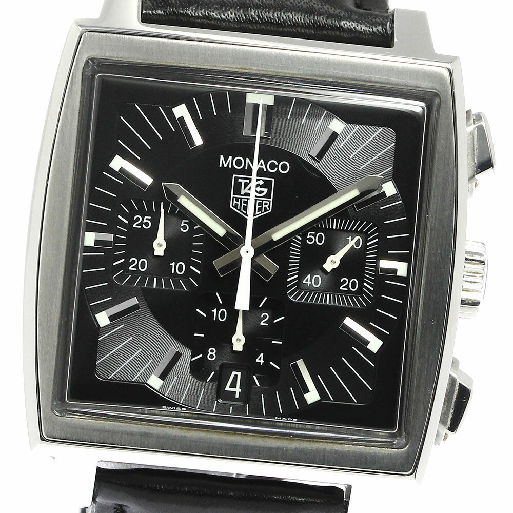 タグホイヤー TAG HEUER CW2111-0 モナコ クロノグラフ デイト 自動巻き メンズ 良品 _774589【中古】