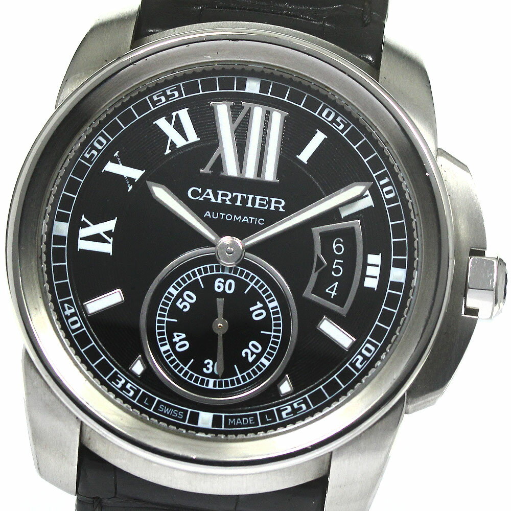 カルティエ CARTIER W7100041 カリブルドゥカルティエ デイト スモールセコンド 自動巻き メンズ _781012【中古】