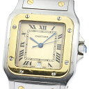 ジャンク カルティエ CARTIER W20011C4 サントスガルベ LM デイト クォーツ メン ...