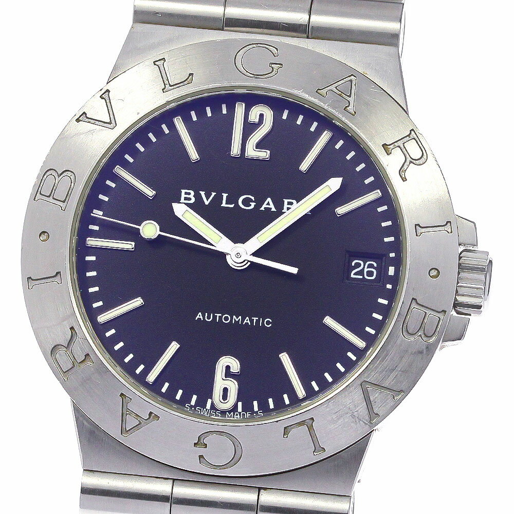 ブルガリ BVLGARI LCV35S ディアゴノ デイト 自動巻き メンズ 保証書付き_784426【中古】